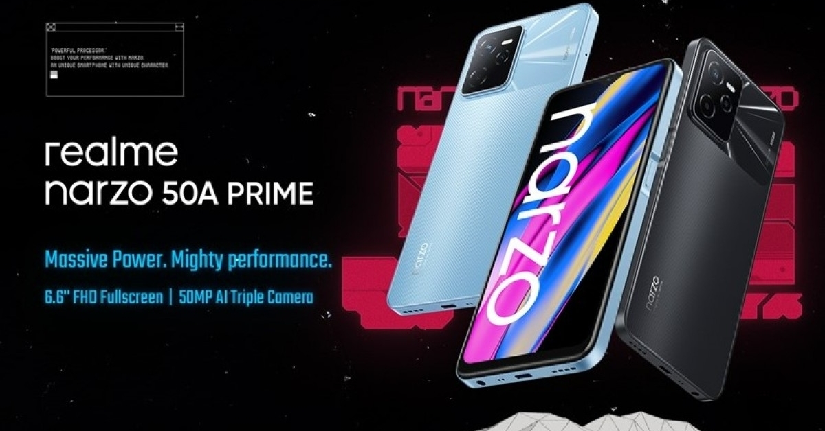 Realme Narzo 50A Prime เตรียมเปิดตัวในวันที่ 22 มีนาคมนี้